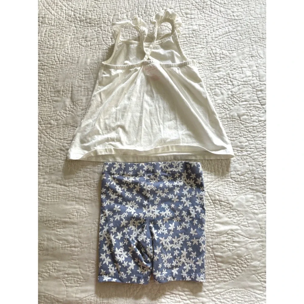 Tahari Girls 4 Piece Summer Set Bundle Lemon Tank Floral Striped‎ Short 3T